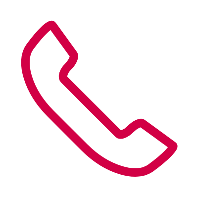 Pinkes Icon eines Telefonhörers