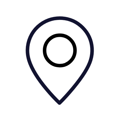 Schwarzes Icon eines Pins.